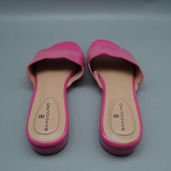 Bandalino Women's Pink Kayla Sandals Leather Scalloped Slide ‎ Size 8M - Picture 9 of 12